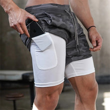 Load image into Gallery viewer, 2 In 1 Mens Shorts Men
